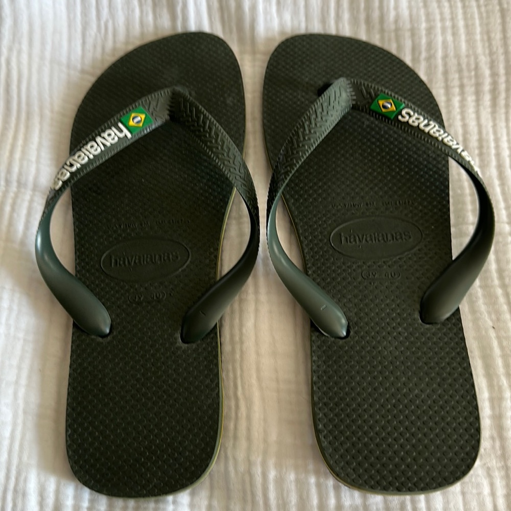 New Havaianas Brazil Logo Flip Flops